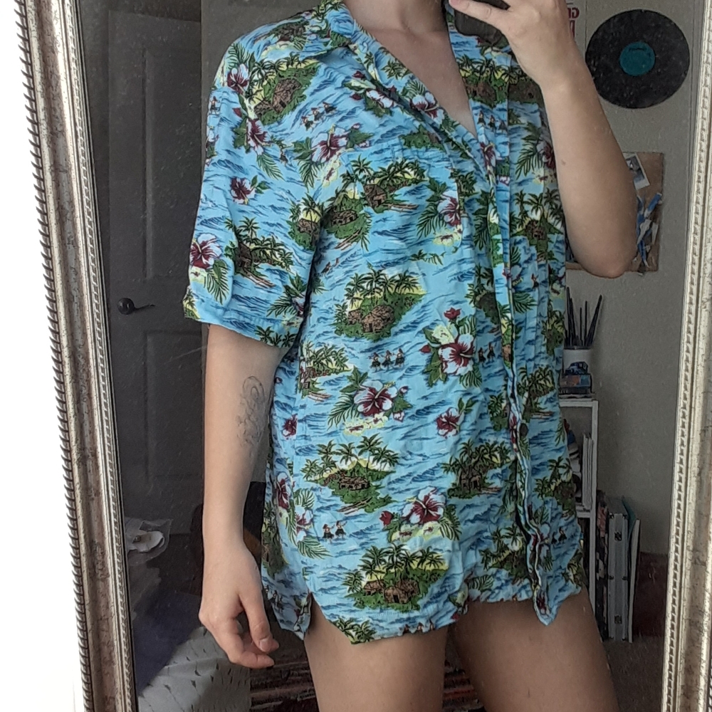 Blue Hawaiian shirt